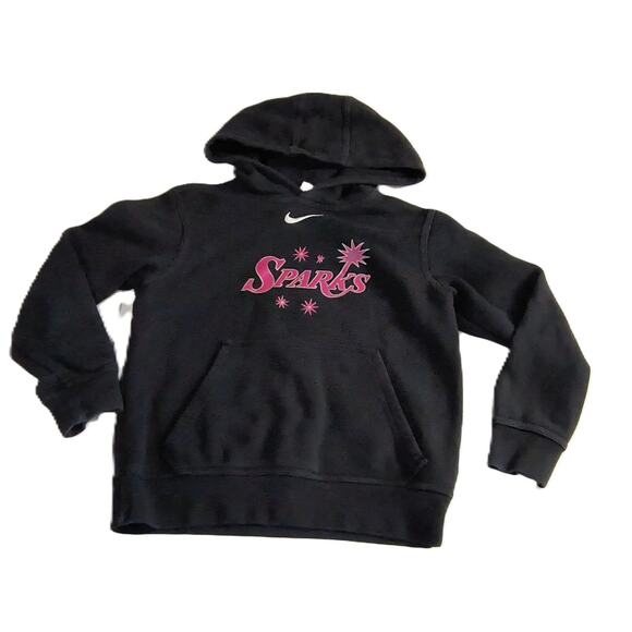 Nike Other - Nike Sparks Girls Pullover Hoodie Swoosh Logo Fleece Causal Black Size S G001